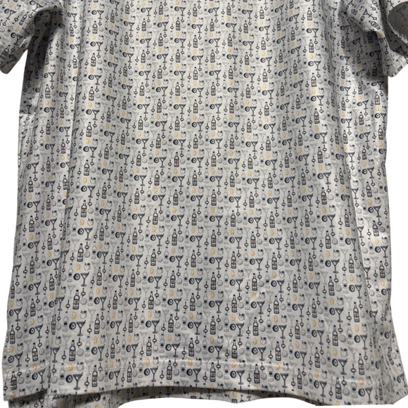 FX Fusion Cocktail Print Golf Polo Shirt Size‎ Medium EUC - Picture 5 of 8